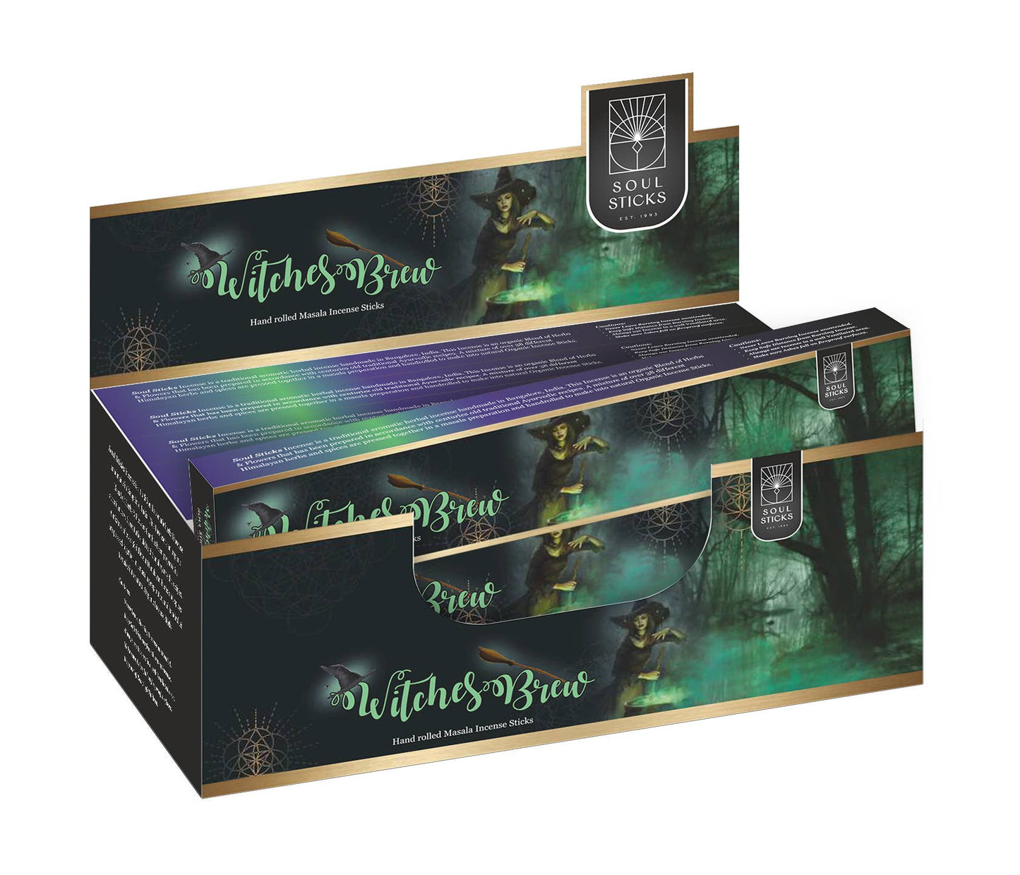 Witches Brew Soul Sticks Incense 15g - Crystals and Sun Signs