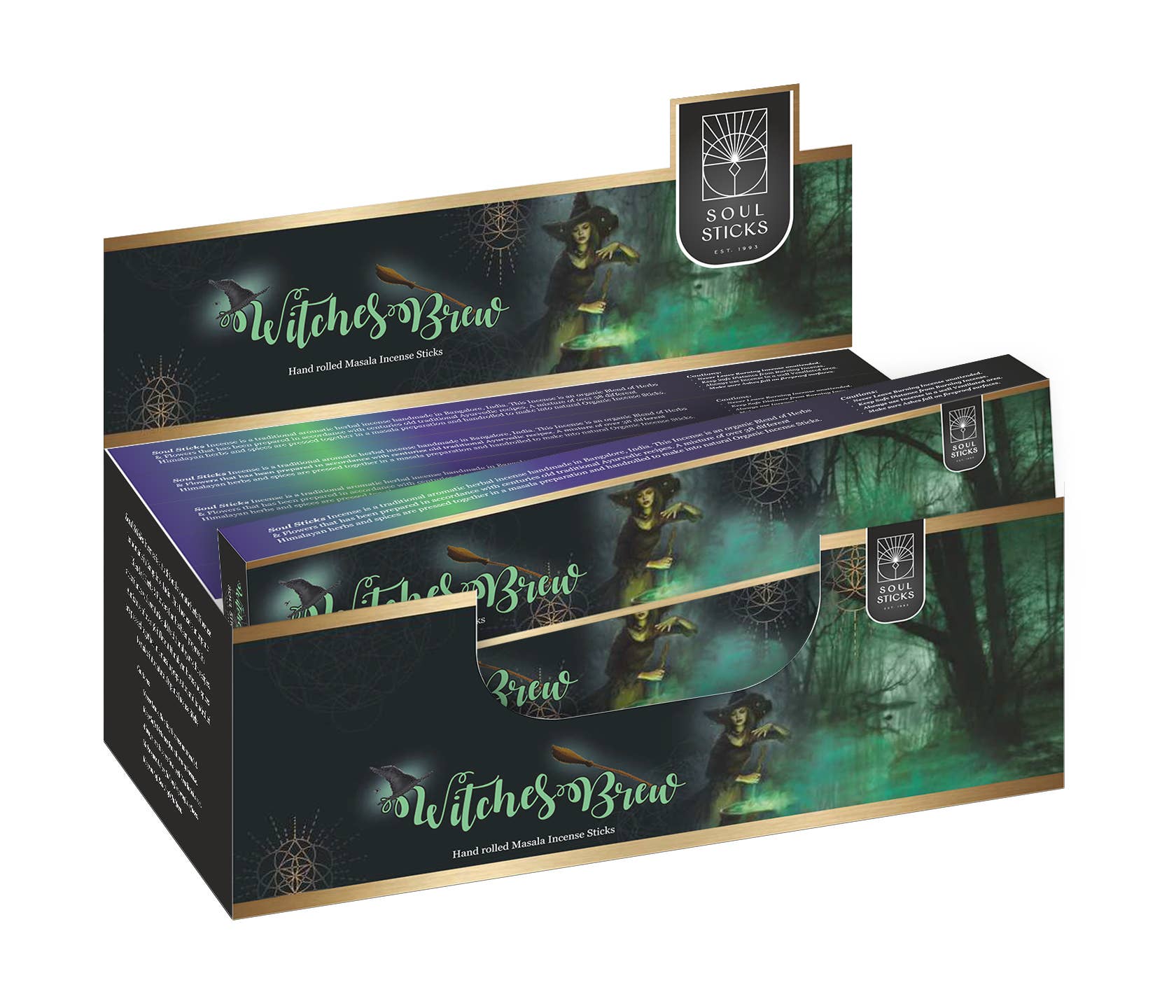 Witches Brew Soul Sticks Incense 15g - Crystals and Sun Signs