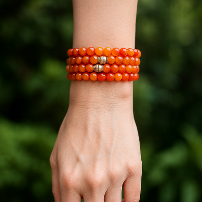 carnelian_gemstone_beaded_bracelet in Red Deer