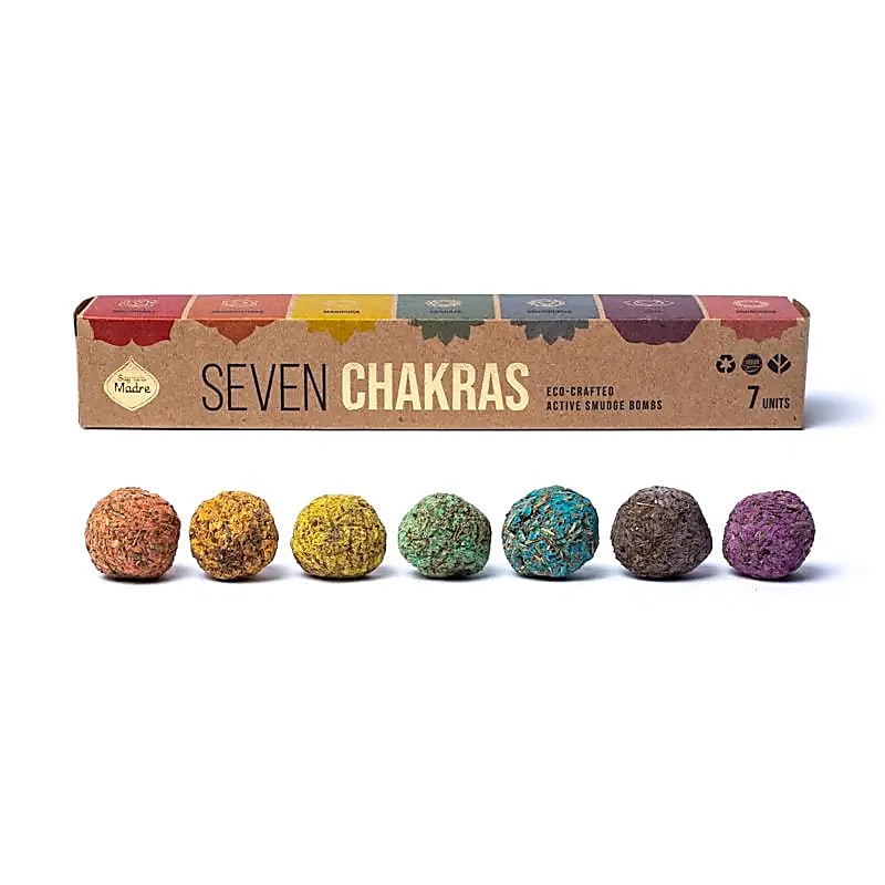 Sagrada Madre Premium 7 Chakra Smudge Bombs - Premium White Sage from Crystals and Sun Signs Co - Shop now at Crystals and Sun Signs Co