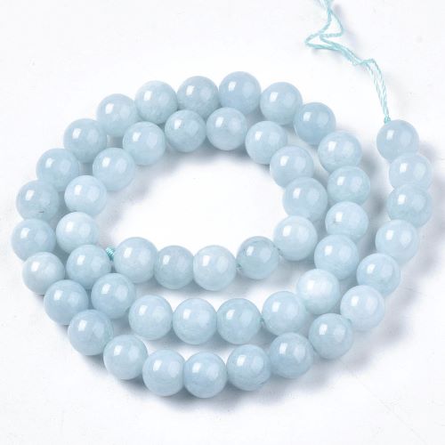 Blue Chalcedony (imitation Aquamarine) Gemstone Bead | Alberta Bead Store