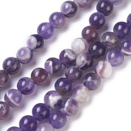 Chevron Amethyst Gemstone Beads - All Sizes | Crystals and Sun Signs Co
