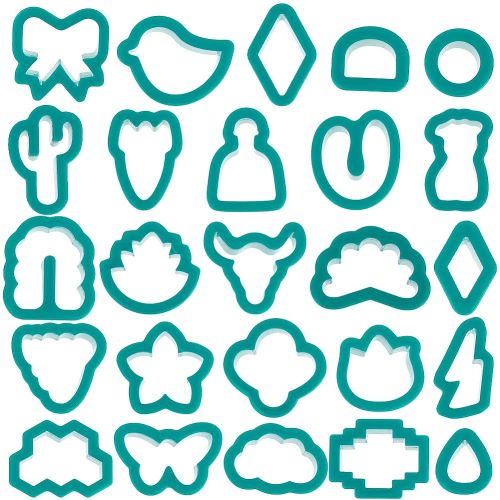 Plastic Clay Cutters Cactus/Honeycomb/Geometrical 25pcs | Alberta Bead Store