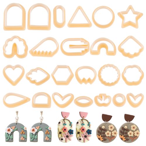 Plastic Clay Cutters Heart/Teardrop/Star 24pcs | Alberta Bead Store