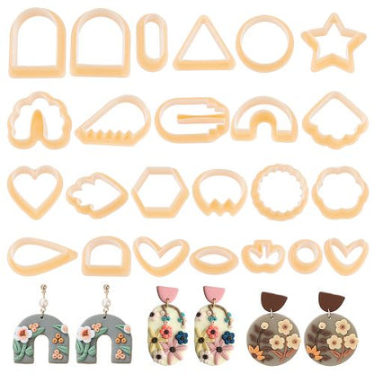 Plastic Clay Cutters Heart/Teardrop/Star 24pcs | Alberta Bead Store