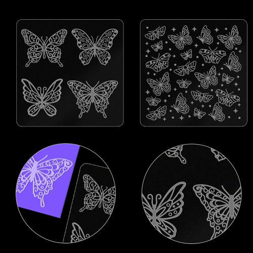 Clay Texture Board Butterfly 2pc | Alberta Bead Store