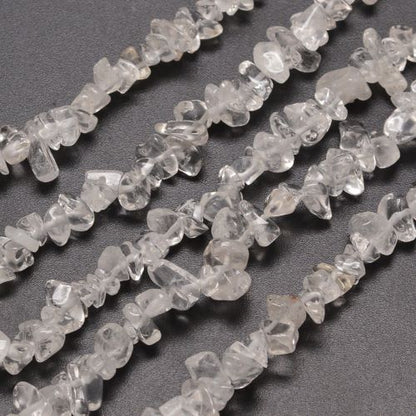 Clear Quartz Gemstone Chip Bead | Alberta Bead Store