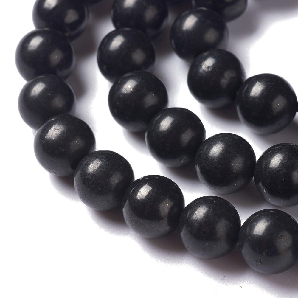Shungite Gemstone Beads - All Sizes - Premium Beads from Crystals and Sun Signs Co - Shop now at Witches Ink LTD