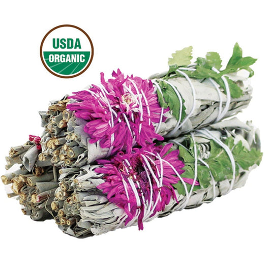 Dahlia Floral White Sage Sticks - Witches Ink LTD - O/A Crystals and Sun Signs