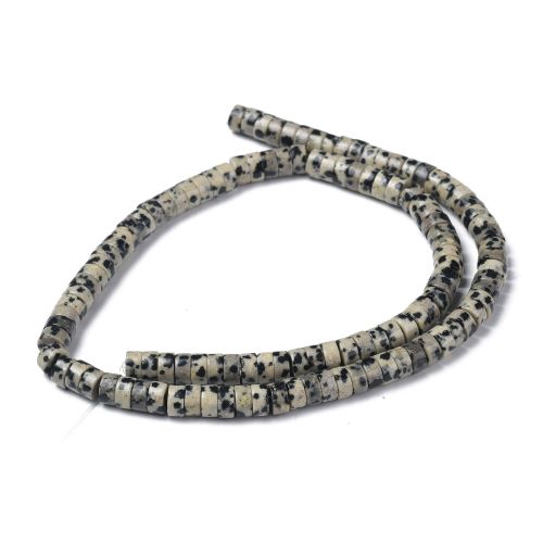 Dalmatian Jasper Heishi Beads 6x3mm | Crystals and Sun Signs Co