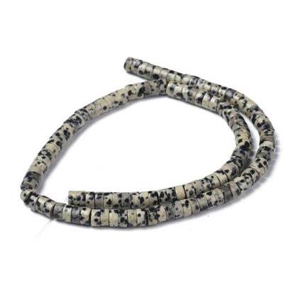 Dalmatian Jasper Heishi Beads 6x3mm | Crystals and Sun Signs Co