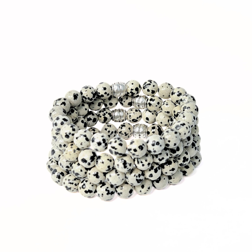 Dalmatian Jasper Gemstone Bracelet - The Stone of Playfulness | Crystals and Sun Signs Co
