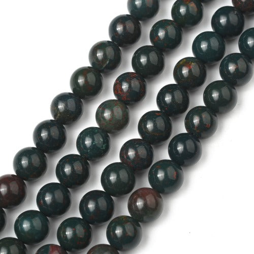 Indian Bloodstone Gemstone Beads - All Sizes - Premium Bead from Crystals and Sun Signs Co - Shop now at Witches Ink LTD