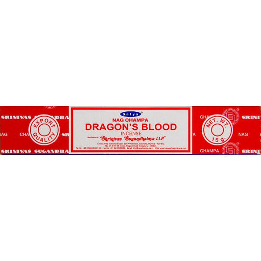 Satya Dragon's Blood Incense - Premium Incense from Satya Incense - Shop now at Crystals and Sun Signs Co