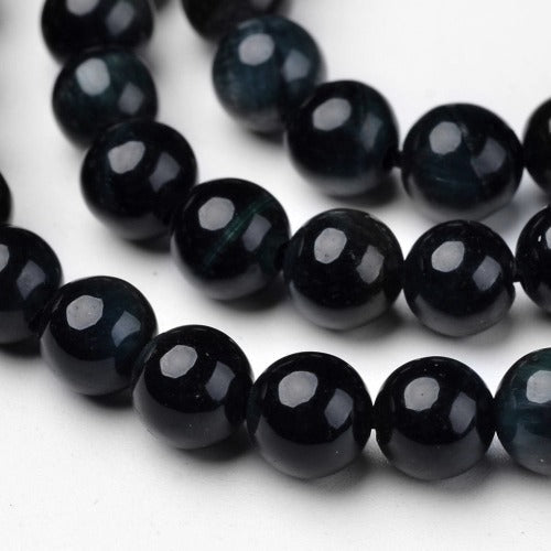 Blue Tiger Eye Gemstone Beads - Dyed - All Sizes - Premium Beads from Crystals and Sun Signs Co - Shop now at Witches Ink LTD