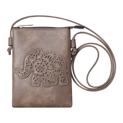 Elephant Crossbody Bag Taupe