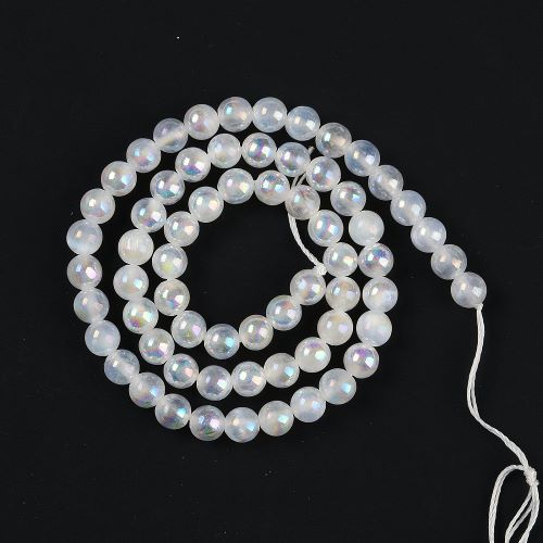 Selenite Electroplated AB Gemstone Beads | Crystals and Sun Signs Co