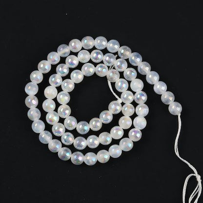 Selenite Electroplated AB Gemstone Beads | Crystals and Sun Signs Co