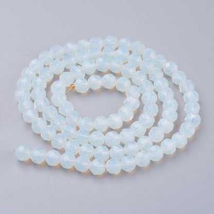 Opalite Glass Faceted Gemstone Beads - All Sizes | Crystals and Sun Signs Co