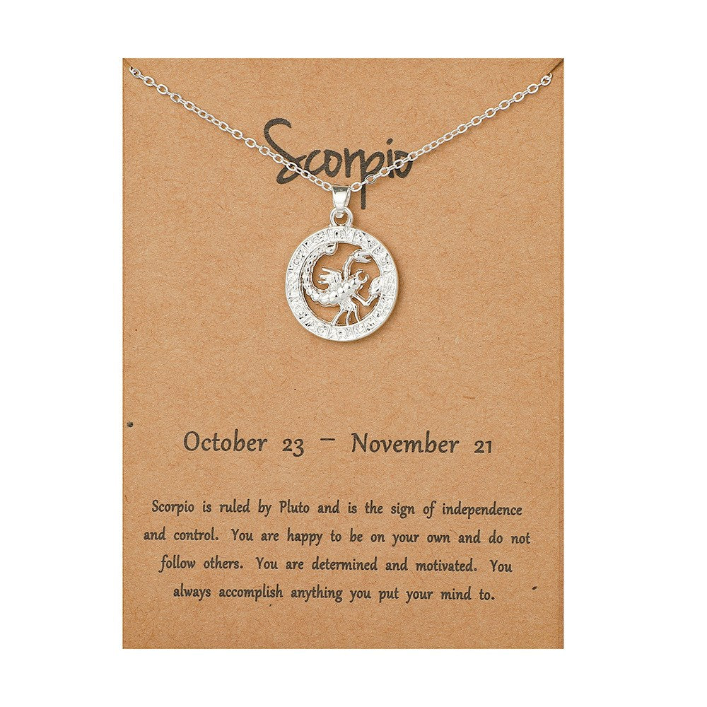 Zodiac Sign Constellation Pendants Necklace - Premium Necklace from Crystals and Sun Signs Co - Shop now at Crystals and Sun Signs Co