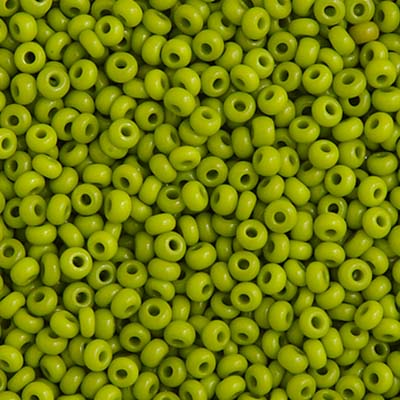 Czech Seed Beads 10/0 Opaque Olive Green - Alberta Bead Store