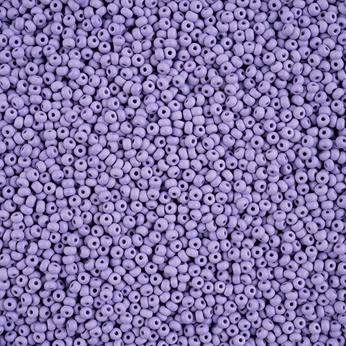 Czech Seed Beads 10/0 PermaLux Dyed Chalk Lavender Matt - Alberta Bead Store