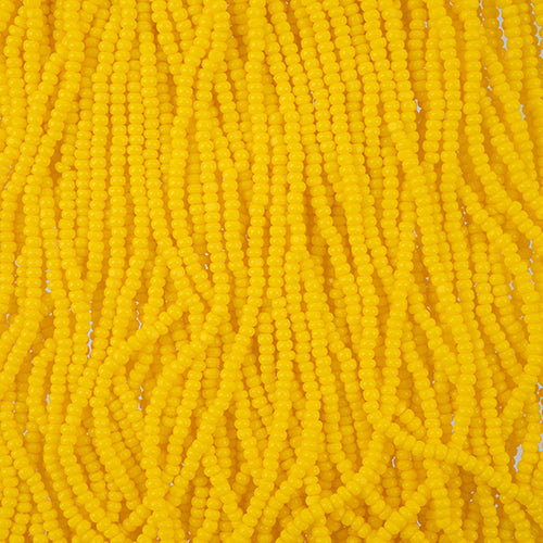 Czech 11/0 Charlotte Cut Opaque Gold Yellow - Alberta Bead Store