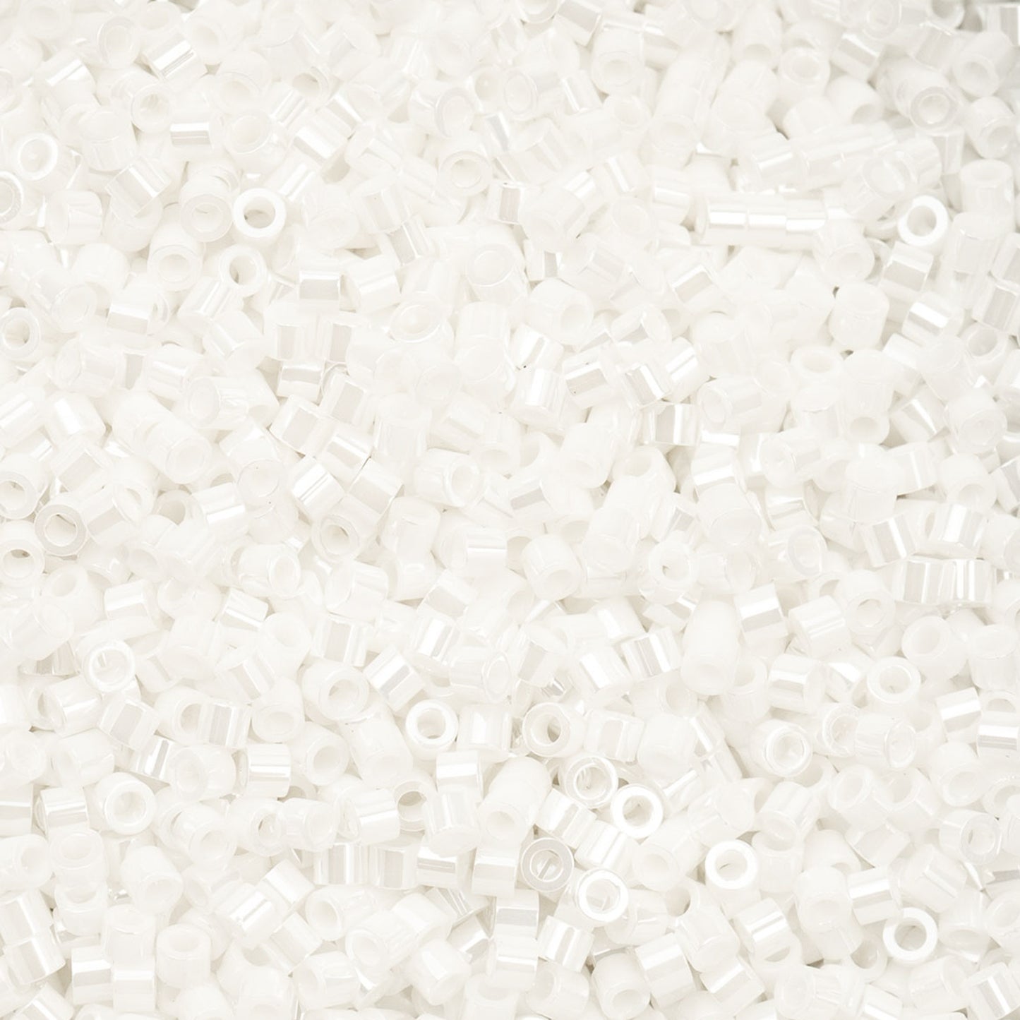 Cylin Bead 11/0 White Pearl Luster - Alberta Bead Store