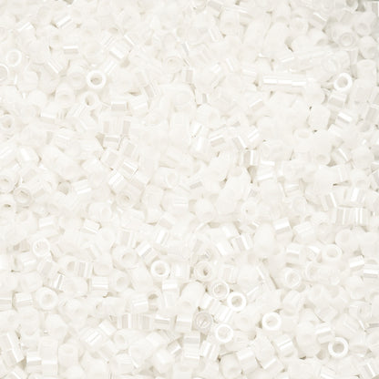 Cylin Bead 11/0 White Pearl Luster - Alberta Bead Store