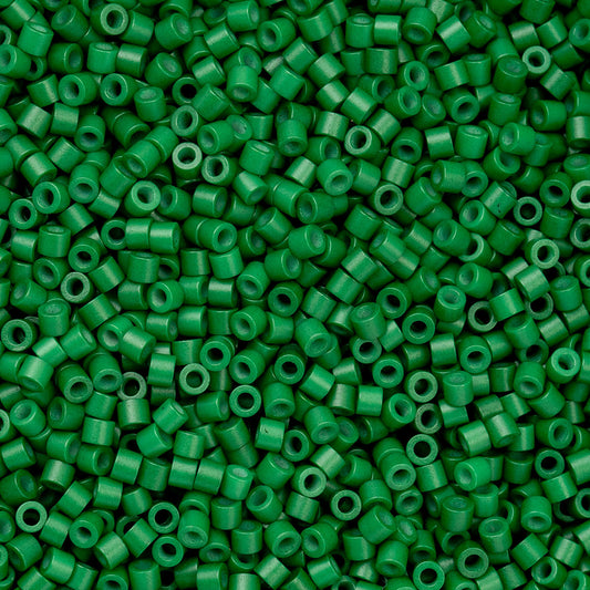 Cylin Bead 11/0 Opaque Jade Green - Alberta Bead Store