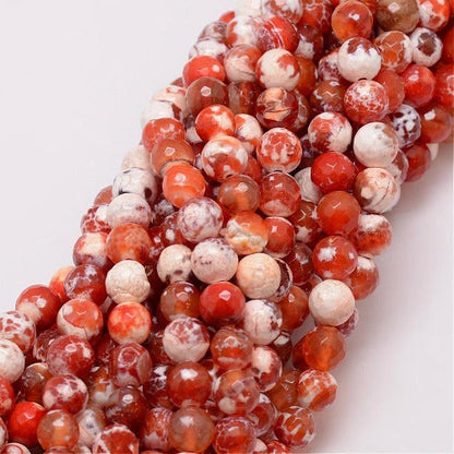 Fire Crackle Agate Orange Gemstone Bead | Crystals and Sun Signs Co