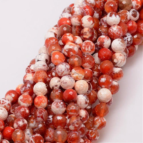 Fire Crackle Agate Orange Gemstone Bead | Crystals and Sun Signs Co