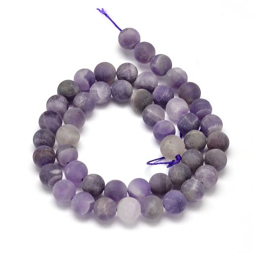 Amethyst Frosted Gemstone Bead | Alberta Bead Store
