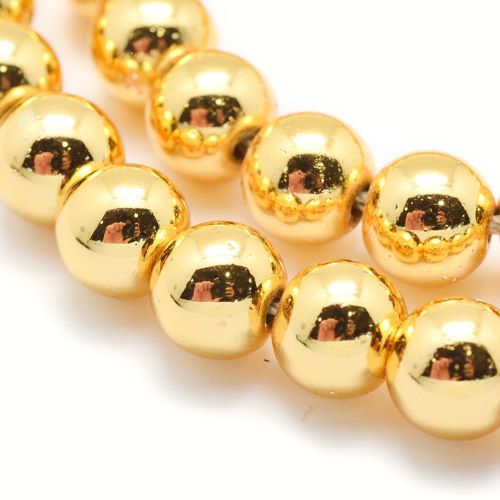 Hematite Gold Beads Strands | Crystals and Sun Signs Co