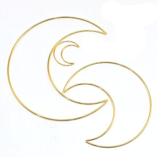 Gold Moon Macrame Hoop 8