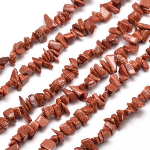 Brown Goldstone Gemstone Chip Beads | Alberta Bead Store