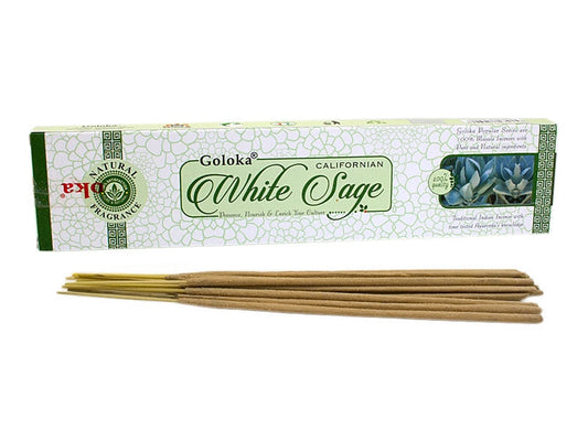 Goloka White Sage Incense - Premium  from Goloka Malasha Incense - Shop now at Crystals and Sun Signs Co