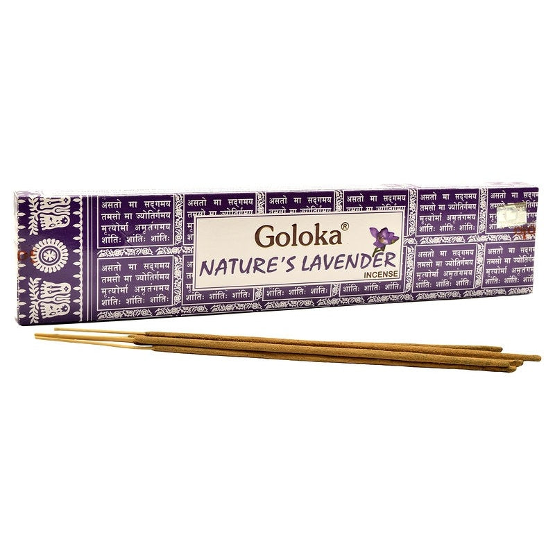 Goloka Nature's Lavender Incense - Premium  from Goloka Malasha Incense - Shop now at Crystals and Sun Signs Co