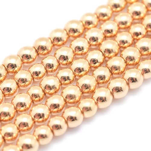 Hematite Light Gold Beads Strand | Alberta Bead Store