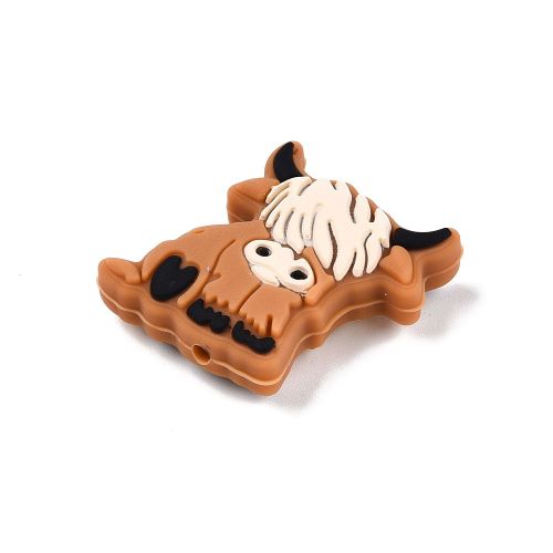 Silicone Bead Highland Cow Brown | Alberta Bead Store