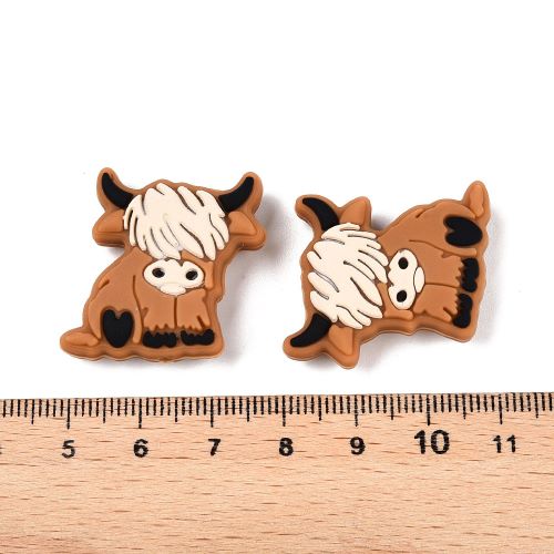 Silicone Bead Highland Cow Brown | Alberta Bead Store