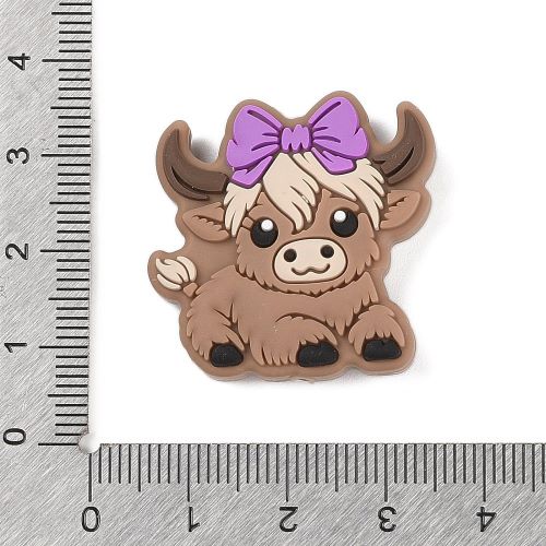 Silicone Bead Highland Cow with Bow | Alberta Bead Store