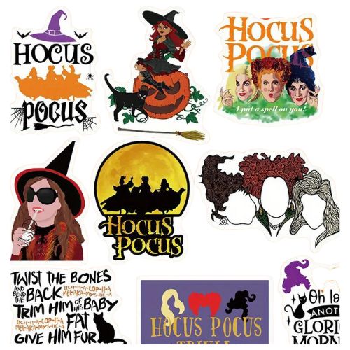 Hocus Pocus Sticker Pack 50pcs | Crystals and Sun Signs Co