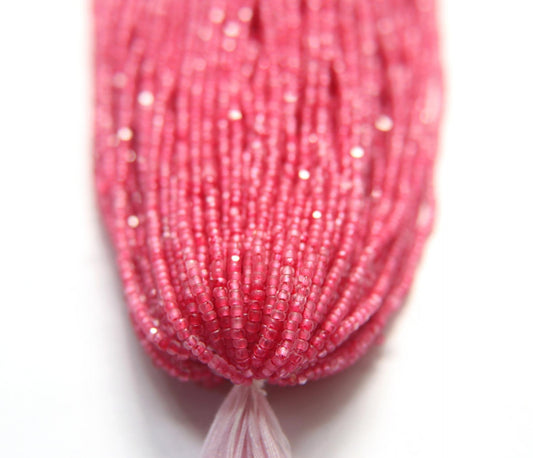 11/0 Charlotte Cut Seed Beads Pearl Lined Ruby Hanks