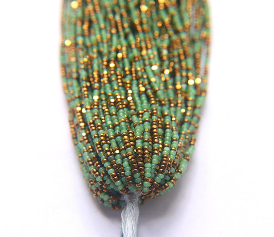 11/0 Charlotte Cut Seed Beads Dark Sage Do Hanks