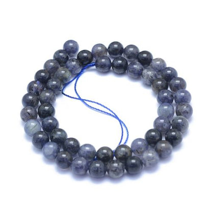 Iolite Gemstone Bead - Crystals and Sun Signs