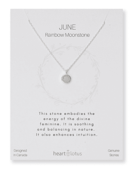 Sterling Silver Birthstone Necklace - Crystals and Sun Signs Co
