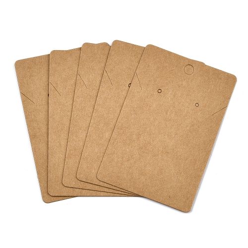 Kraft Rectangle Jewelry Card 50pc | Alberta Bead Store
