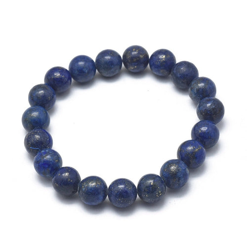 Lapis Lazuli Gemstone Bead Bracelet 8MM | Crystals and Sun Signs Co