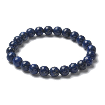 Lapis Lazuli Gemstone Bead Bracelet 8MM | Crystals and Sun Signs Co